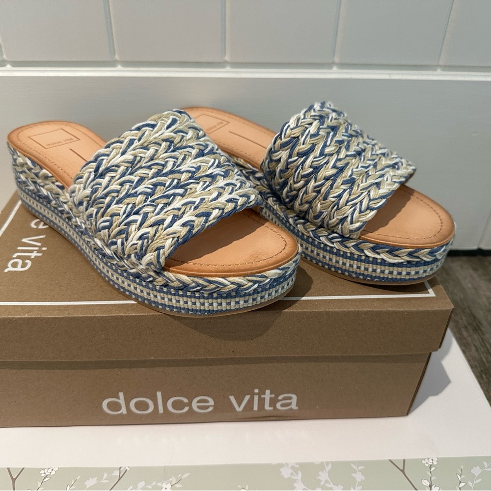 Dolce Vita Blue Multi Woven Footwear